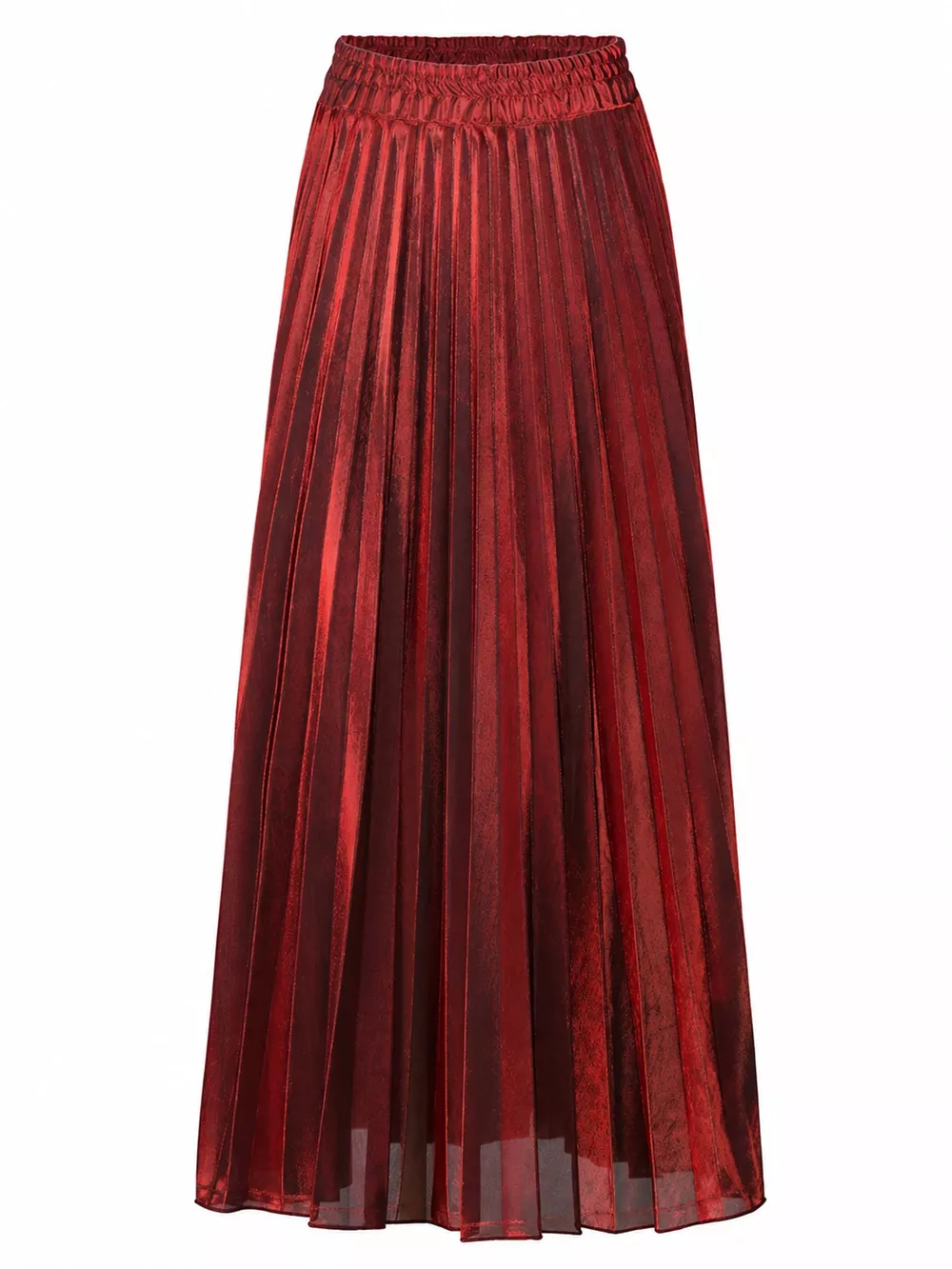 High-Waisted Pleated Maxi Skirt, image 16