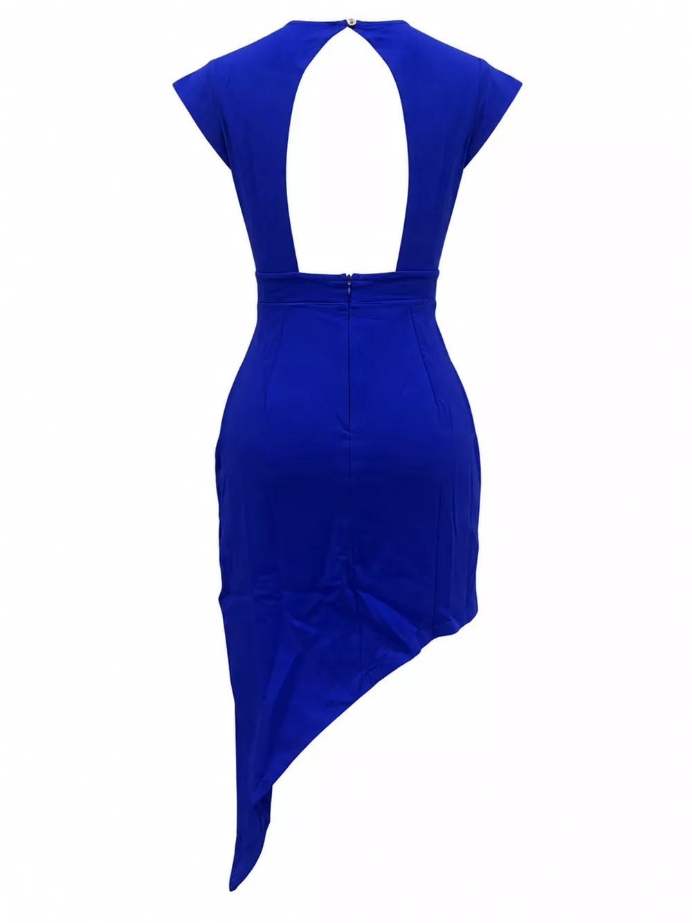 Full Size Elegant Asymmetrical Backless Pleated Dress Plus Size, image 19
