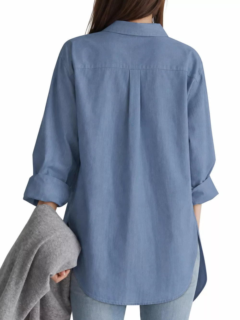 Full Size Oversized Button-Down Long Sleeve Shirt Plus Size, image 23