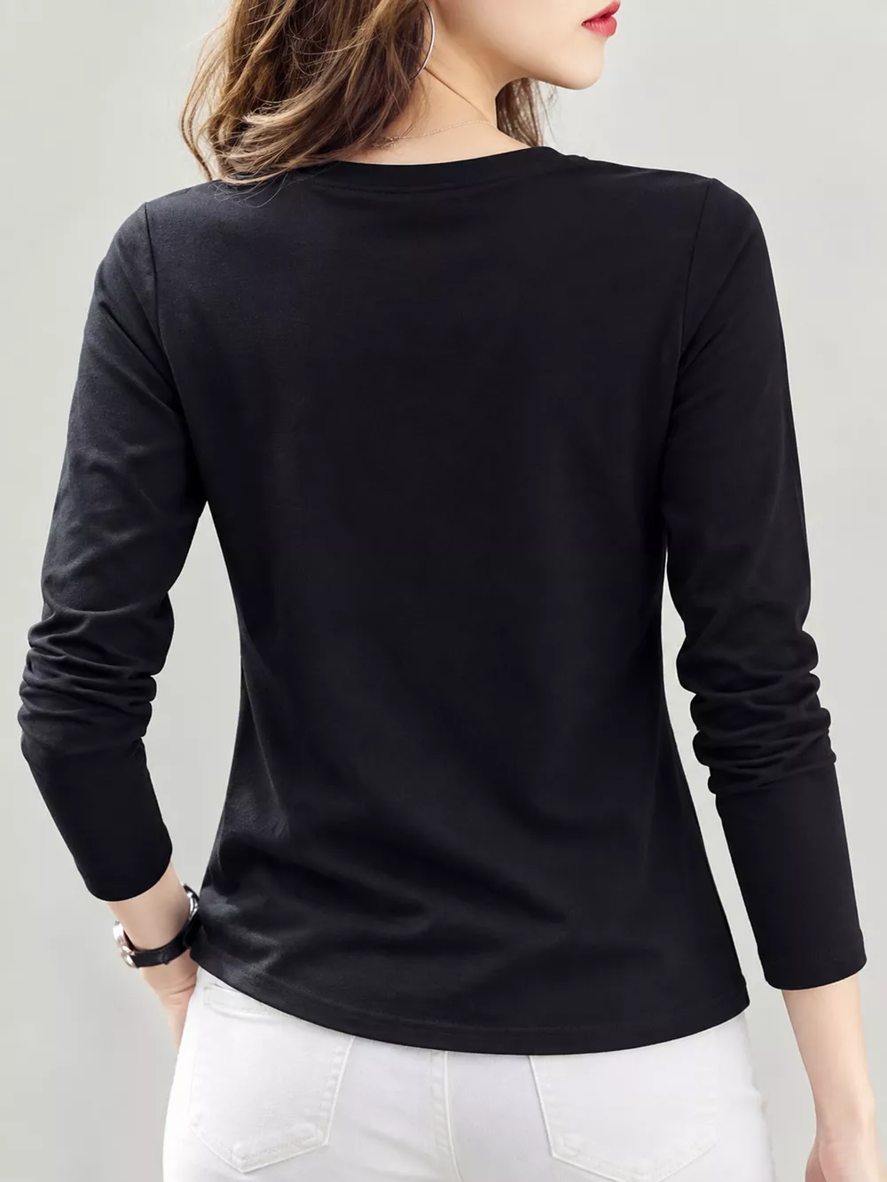 Full Size Crown Long Sleeve T-Shirt Plus Size, image 8