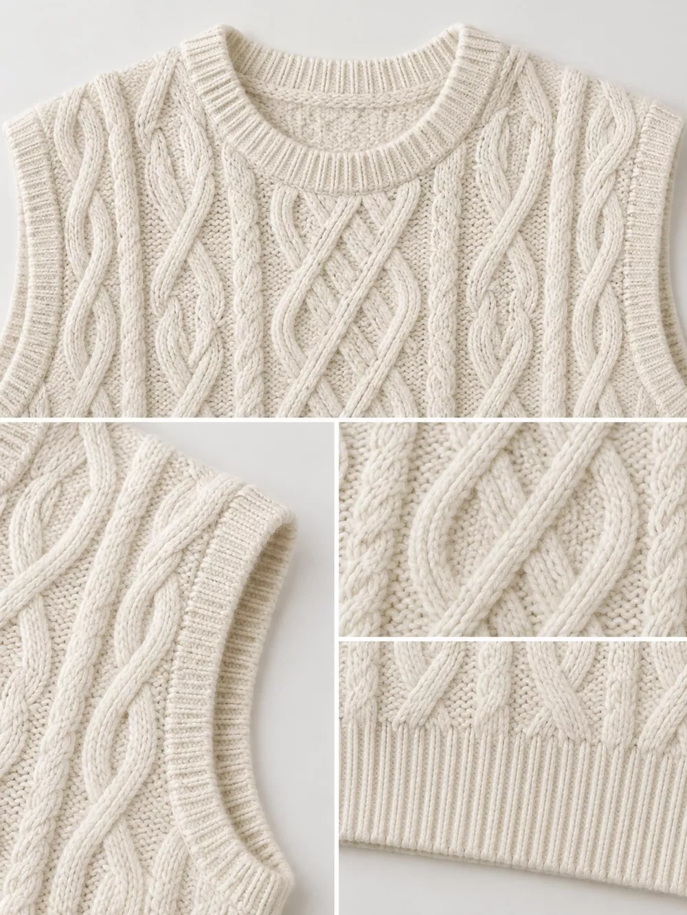 Cable-Knit Sweater Vest, image 4