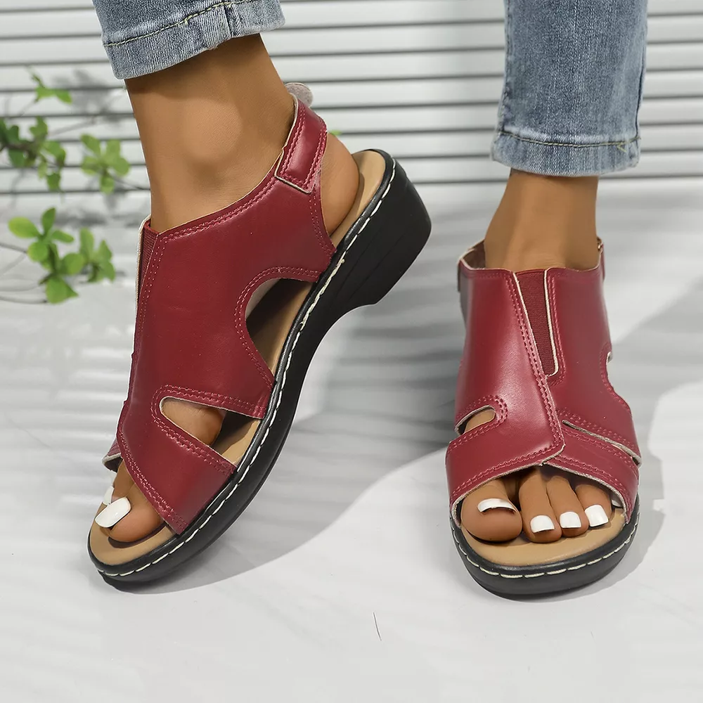 Peep Toe Wedge Sandals, image 12