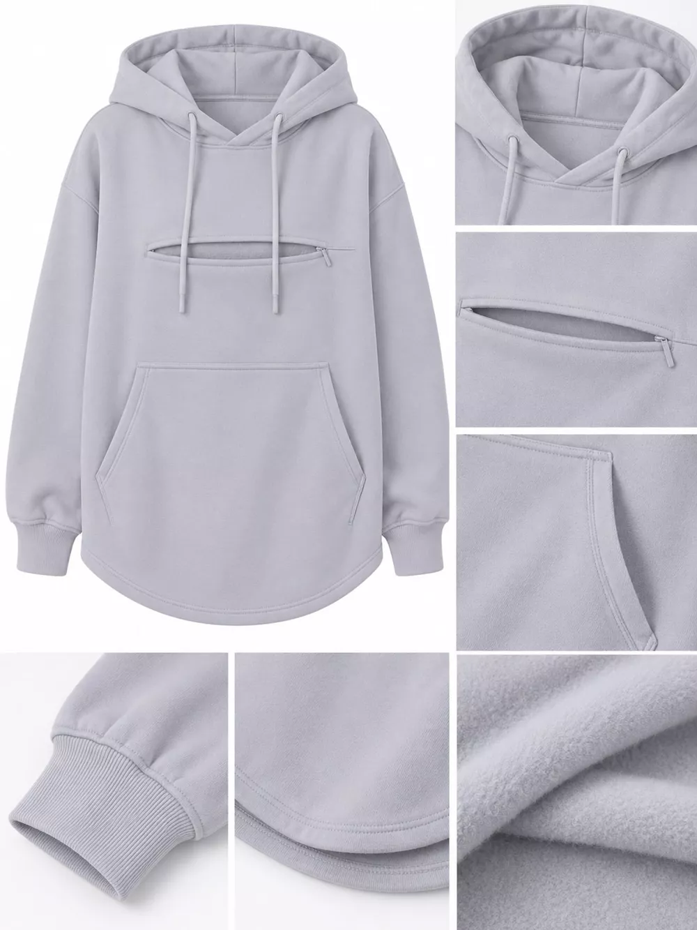 Full Size Cat Pouch Drawstring Hoodie Plus Size, image 12