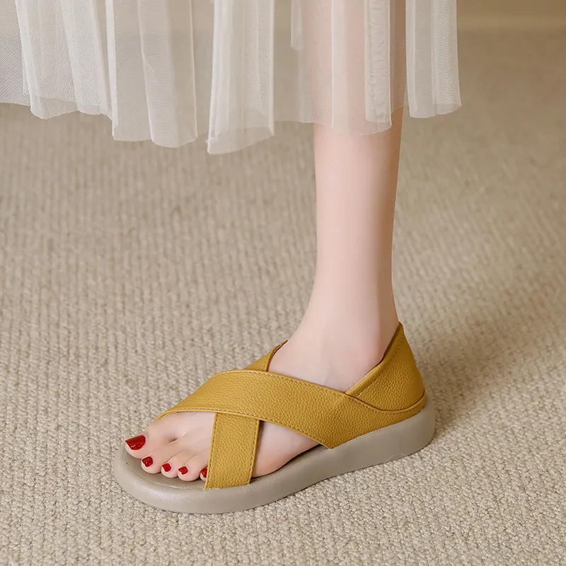 Crossover Platform Comfort Sandals, image 13