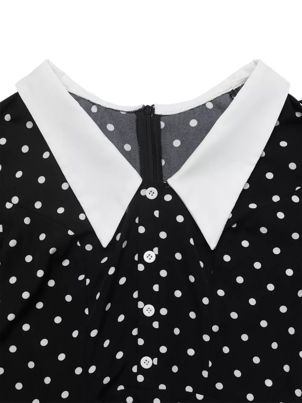 Polka Dot Peter Pan Collar Dress, image 9