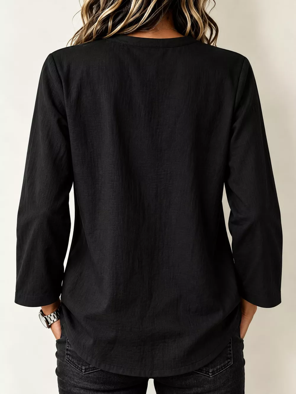 Chinese Style Mandarin Collar Blouse, image 7