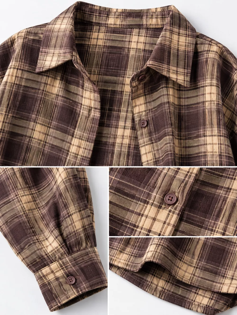 Casual Loose Fit Plaid Shirt, image 14