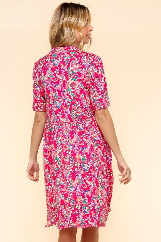 Johnny Collar Babydoll Dress with Side Pockets, image 5