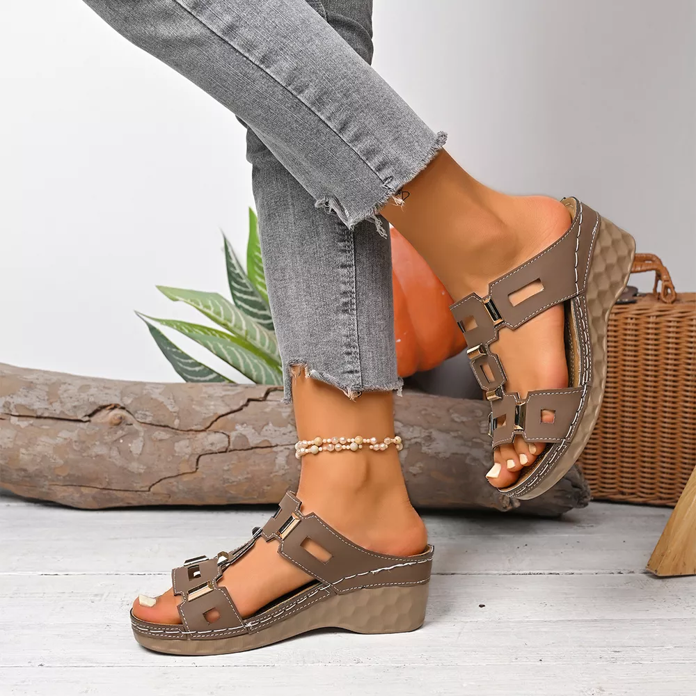 Open Toe Wedge Sandals, image 3