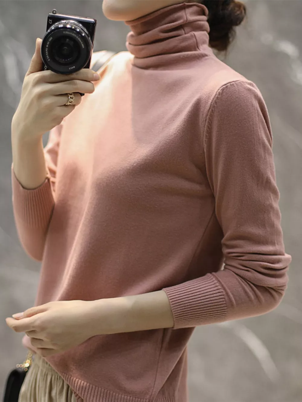 Full Size Slim-Fit Turtleneck Knit Top Plus Size, image 14