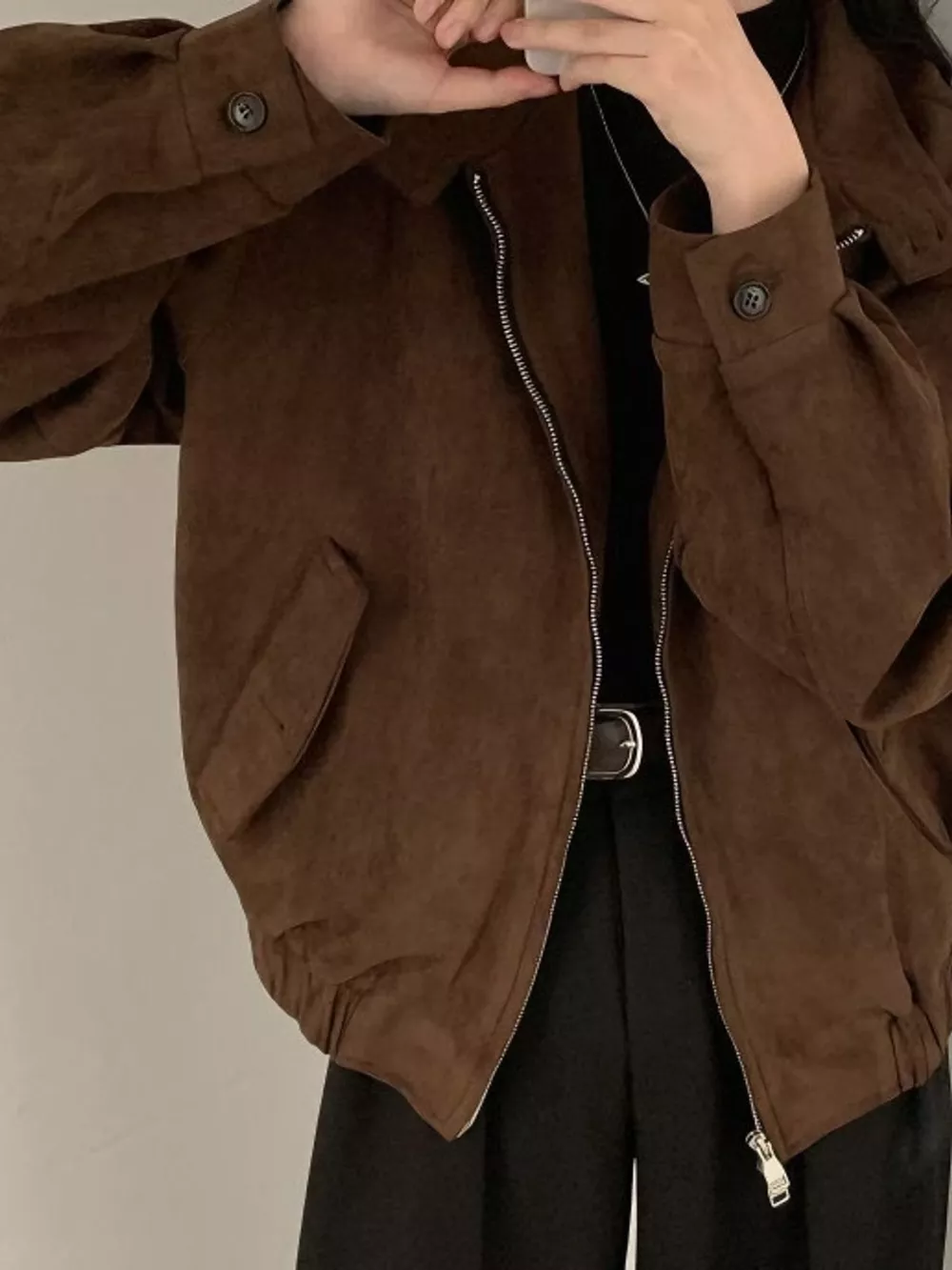 Stand Collar Zip Up Jacket, image 2