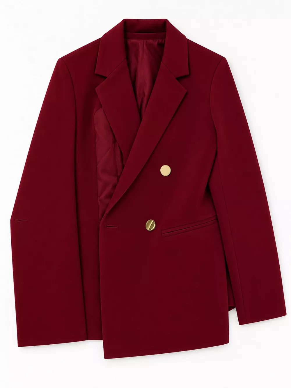 Full Size Minimalist Double-Breasted White Blazer Plus Size, image 36