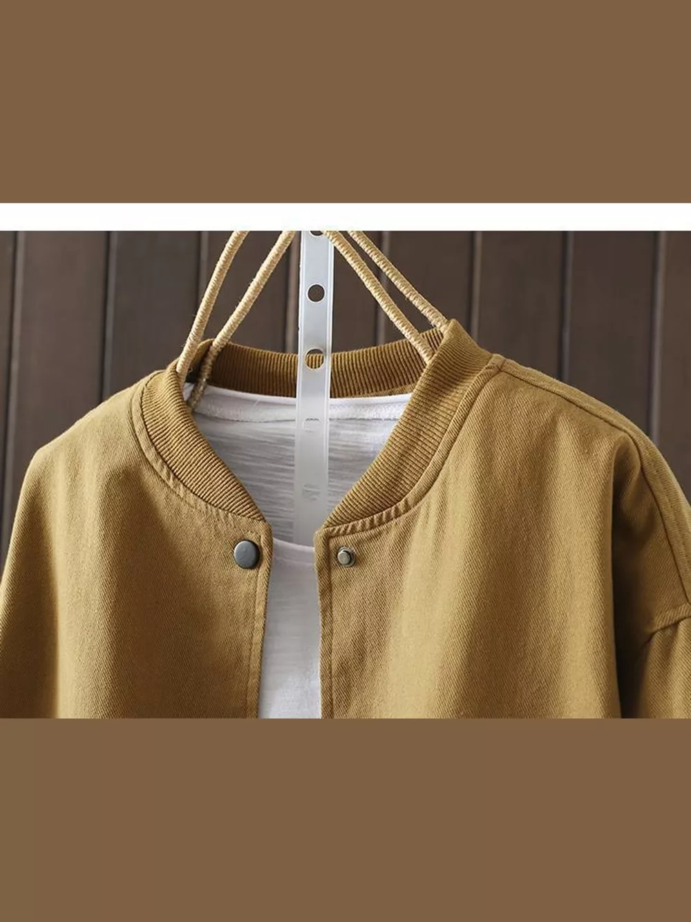 Snap Down Dropped Shoulder Jacket, image 9