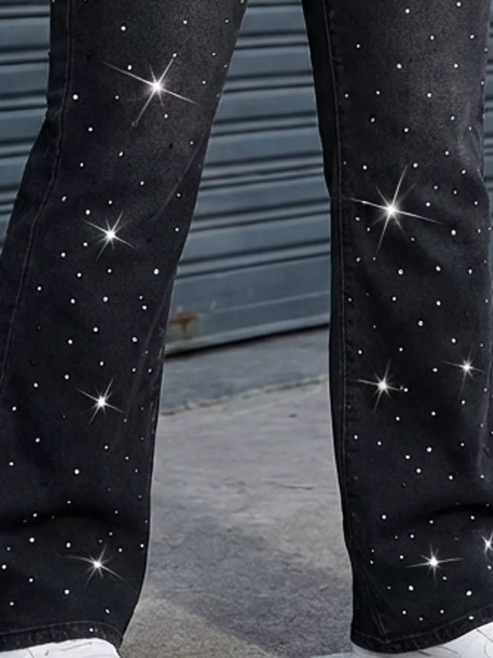 Plus Size Rhinestone Embellished Flare Jeans, image 7