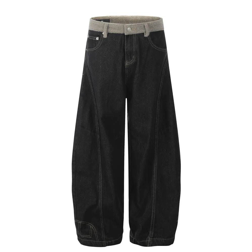 Men's Pocketed Wide Leg Jeans