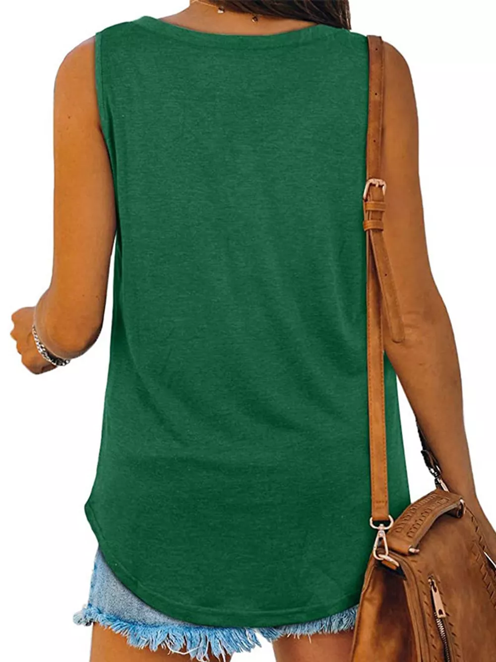 V-Neck Casual Loose Fit Tank Top, image 9