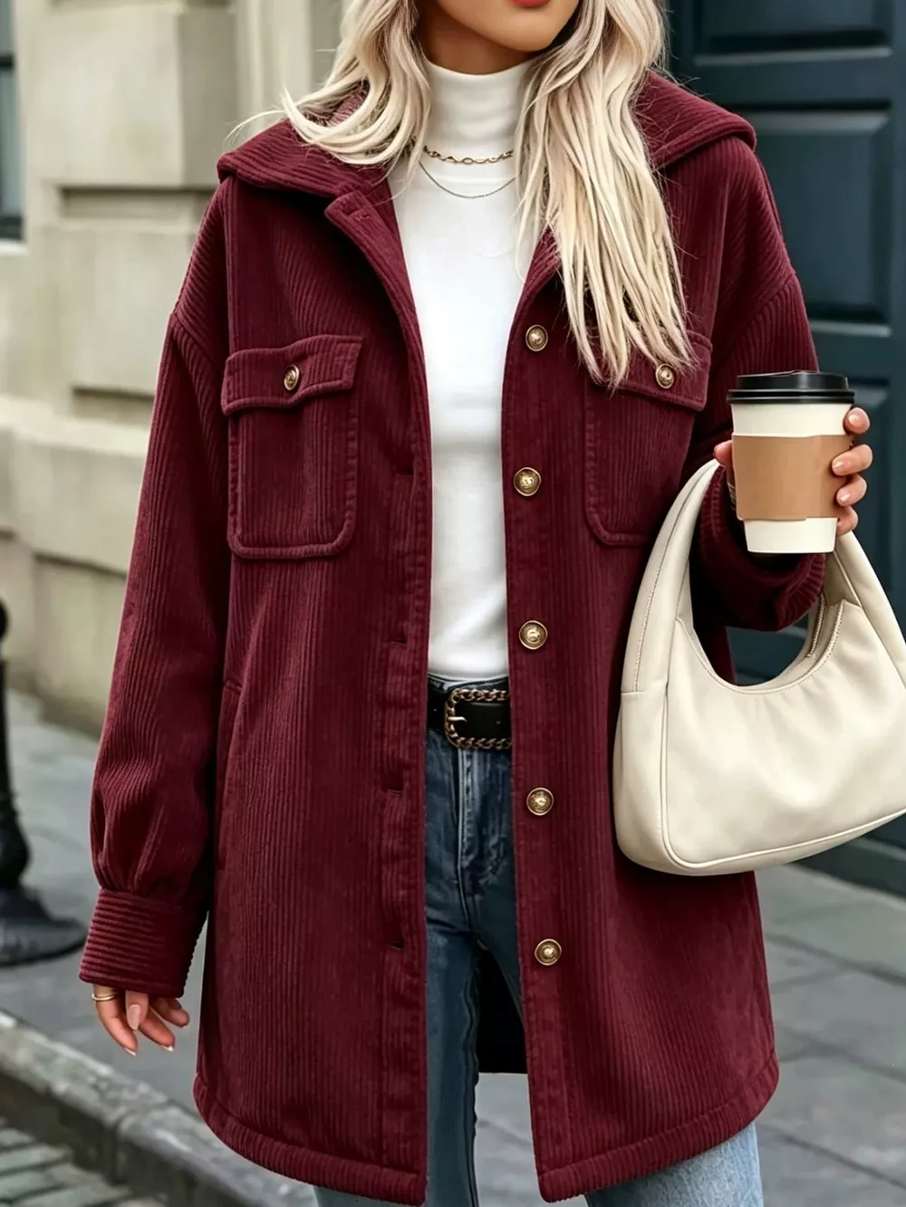 Corduroy Button-Down Outerwear, image 8