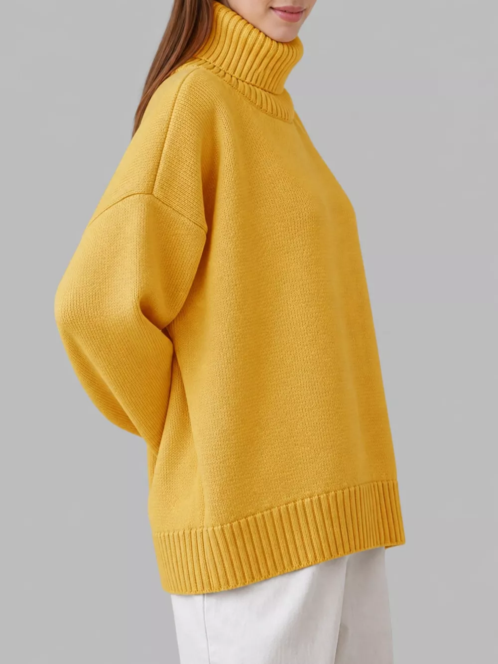 Turtleneck Dropped Shoulder Sweater, image 17