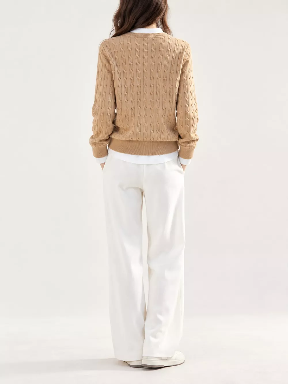 Cable-Knit Button-Down Cardigan, image 20