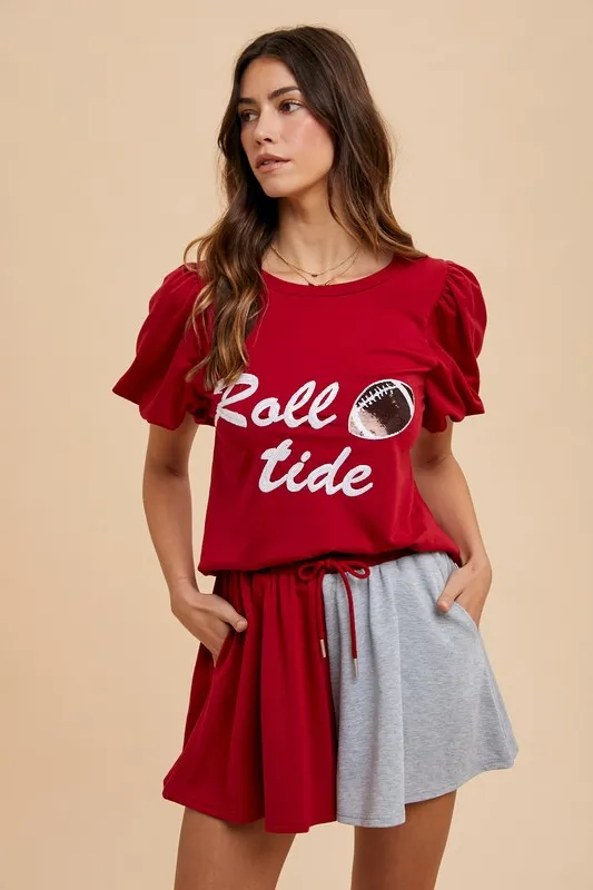 Color Block French Terry Flare Shorts, image 3