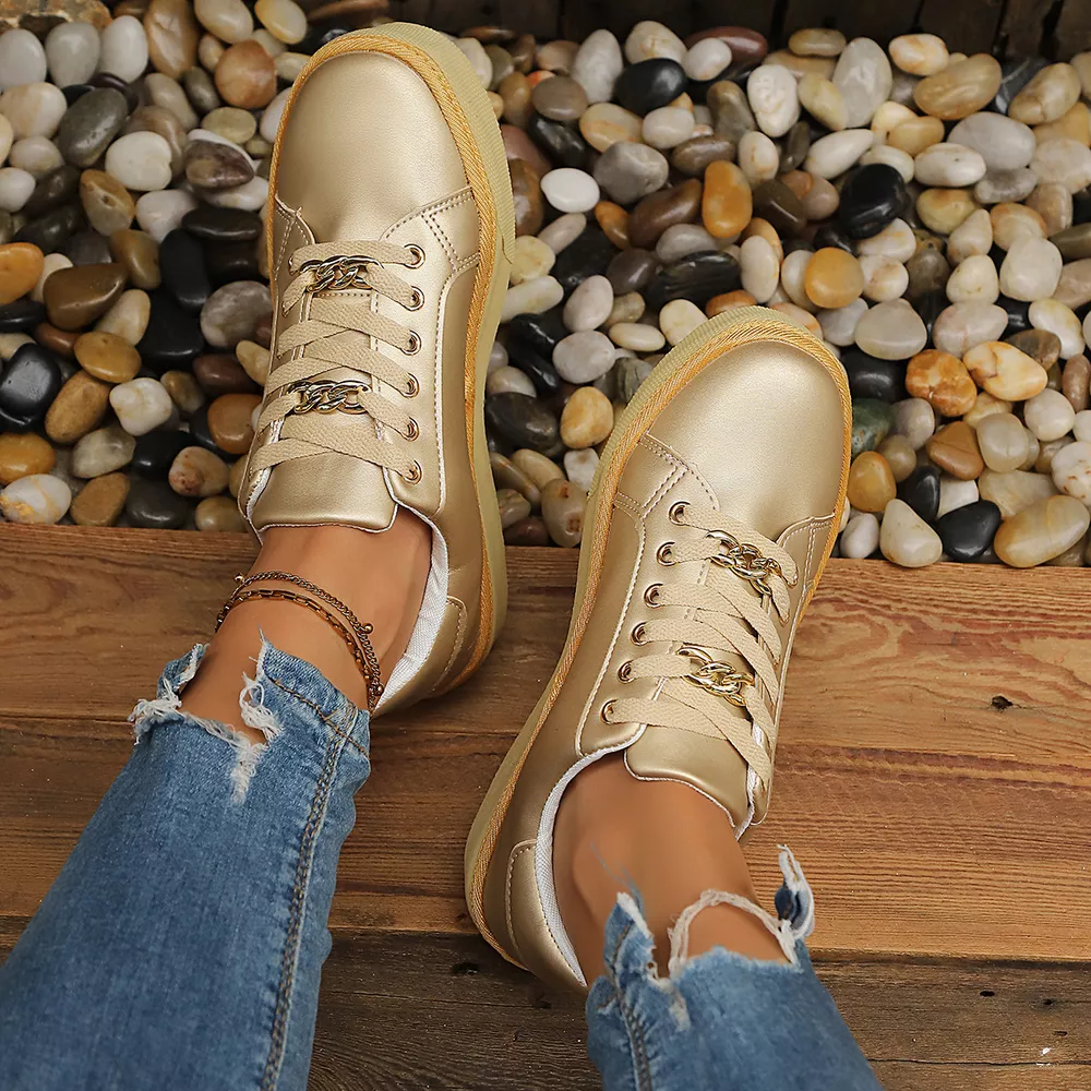 Round Toe Platform Sneakers, image 12