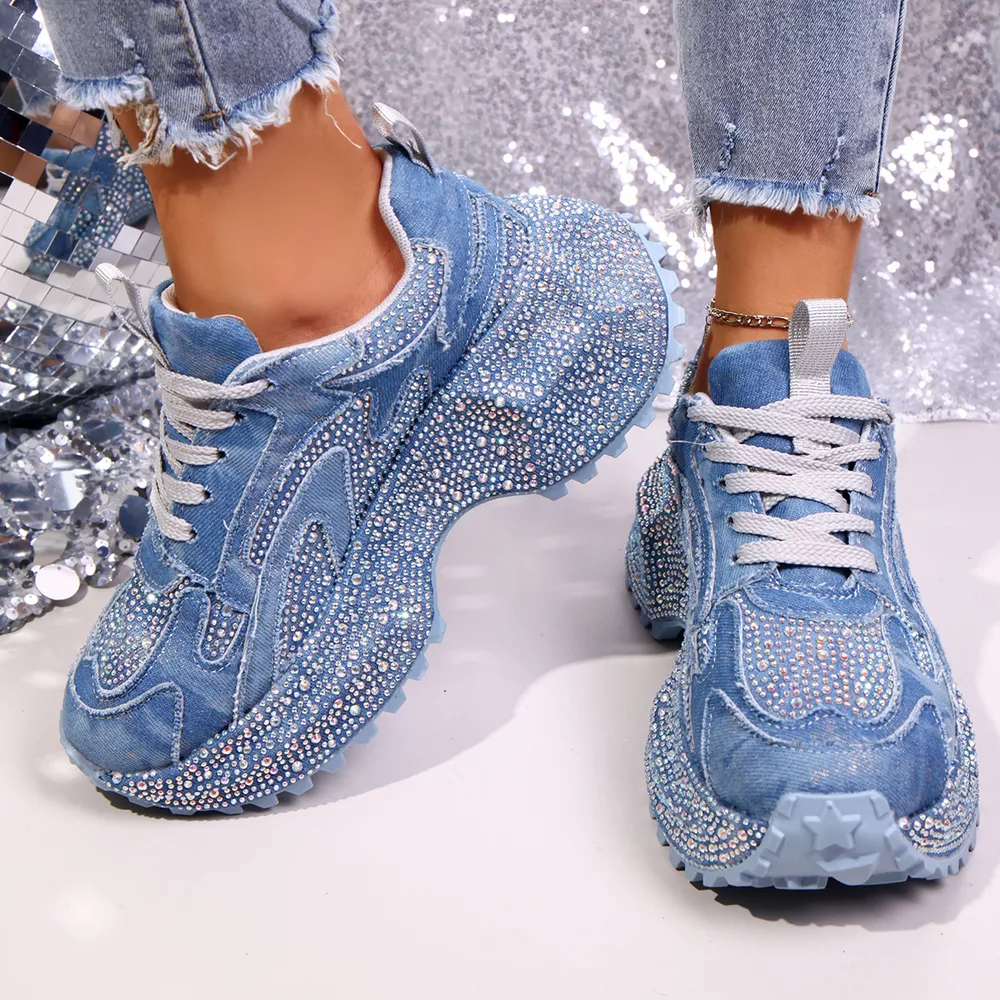 Rhinestone Lace Up Sneaker, image 5