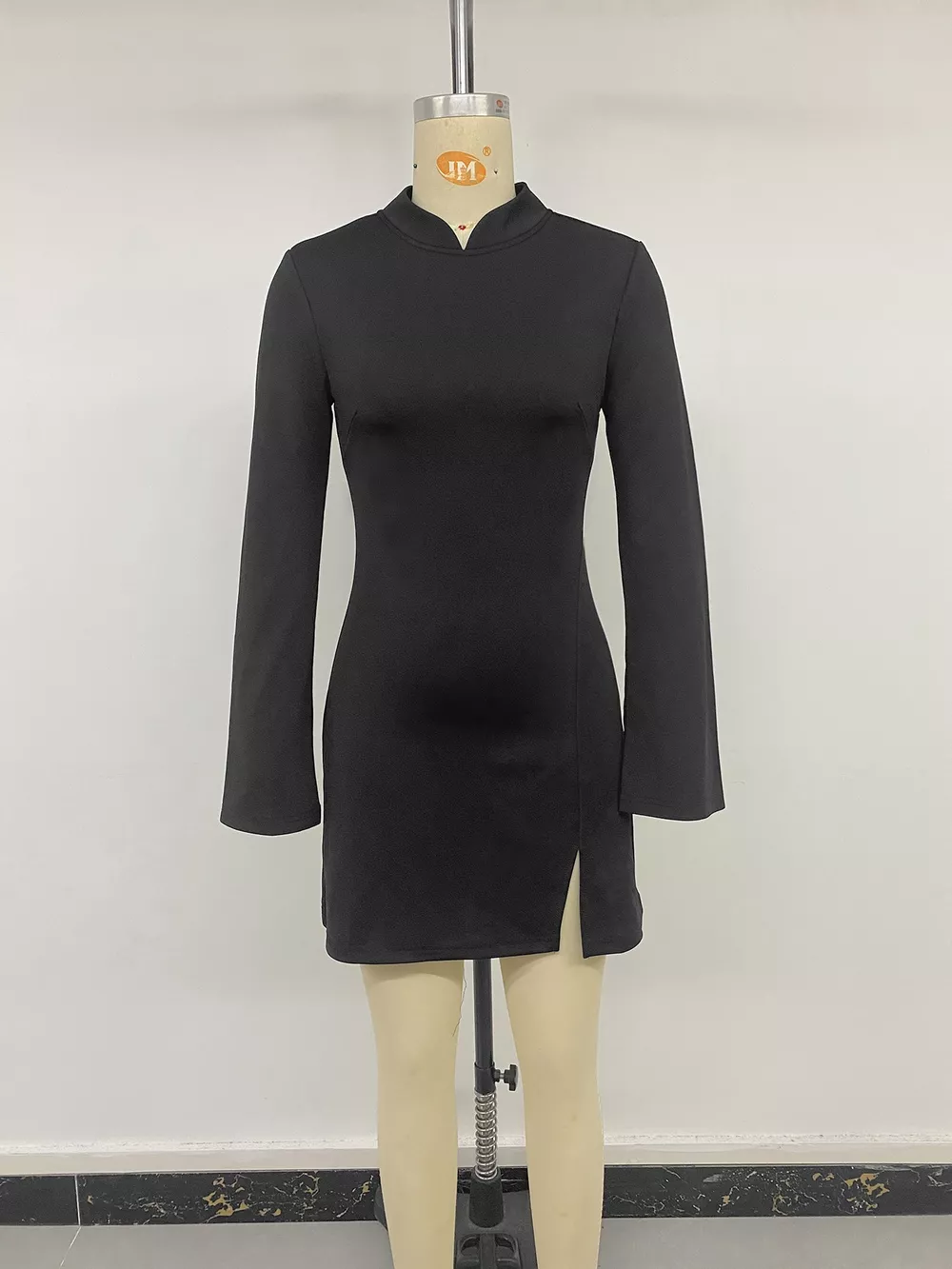 Cutout Back Long Sleeve Bodycon Mini Dress, image 11
