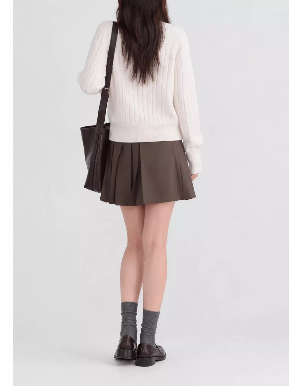 Cable-Knit Button-Down Cardigan, image 13