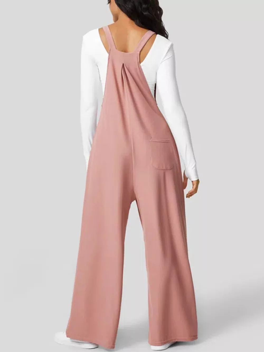 Wide Strap Wide-Leg Overalls, image 3