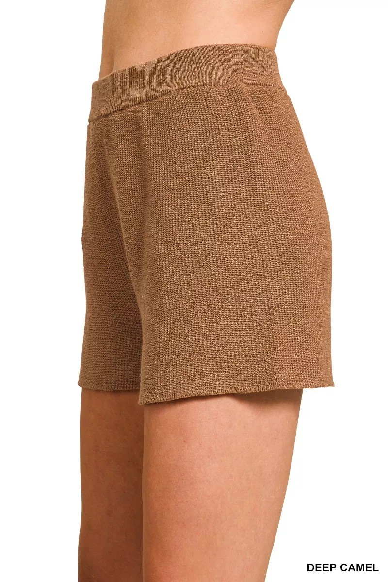 Round Neck Knit Top and Shorts Sweater Set, image 6