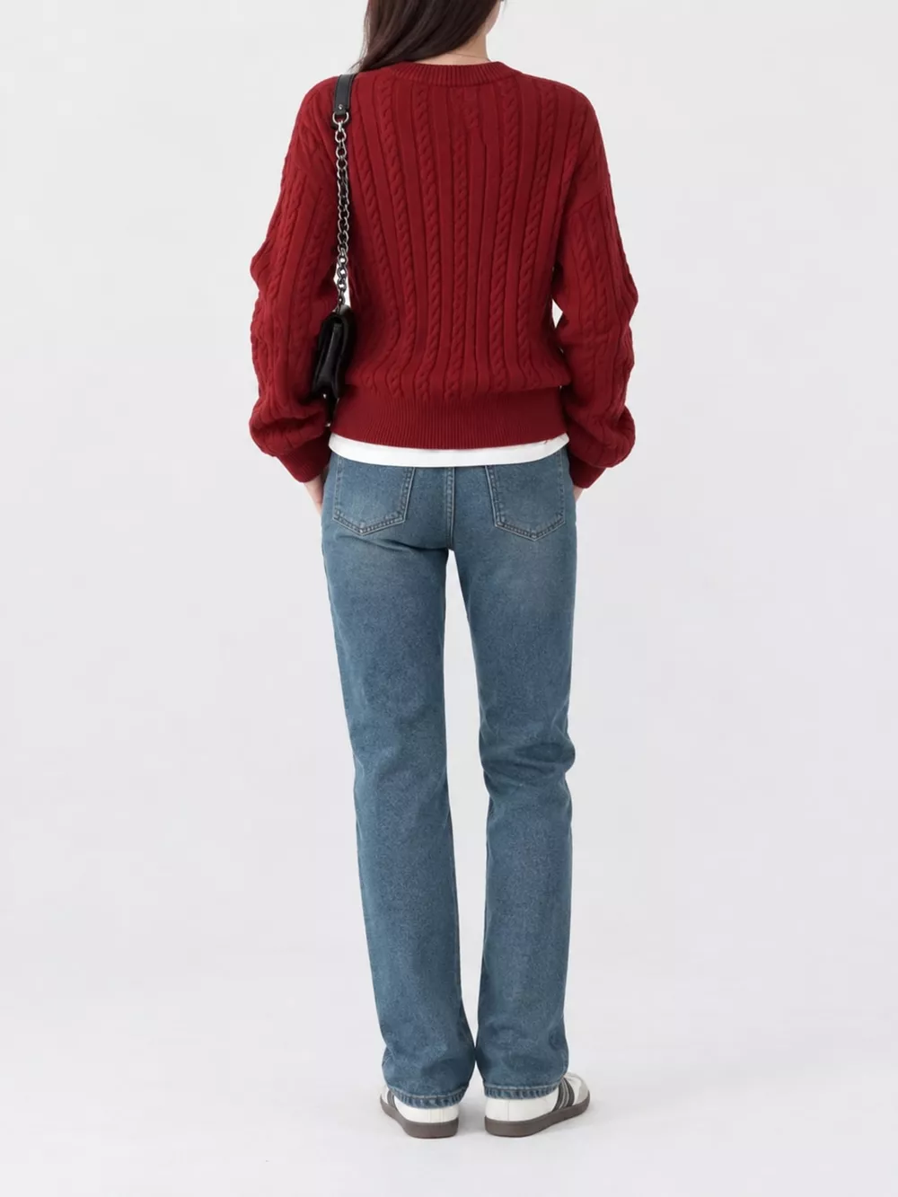 Cable-Knit Button-Down Cardigan, image 5