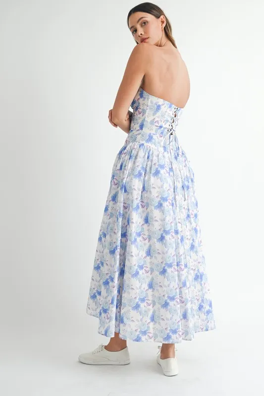 Sweetheart Neckline Floral Printed Midi Dress, image 6