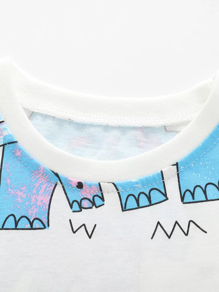 Children's Dinosaur Print Round Neck T-Shirt, image 3