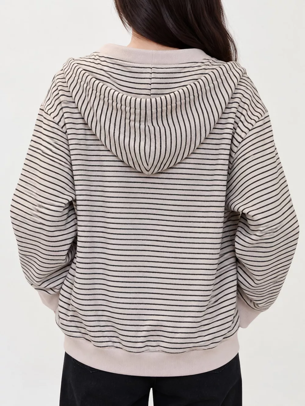 Striped Zip-Up Hoodie, image 3