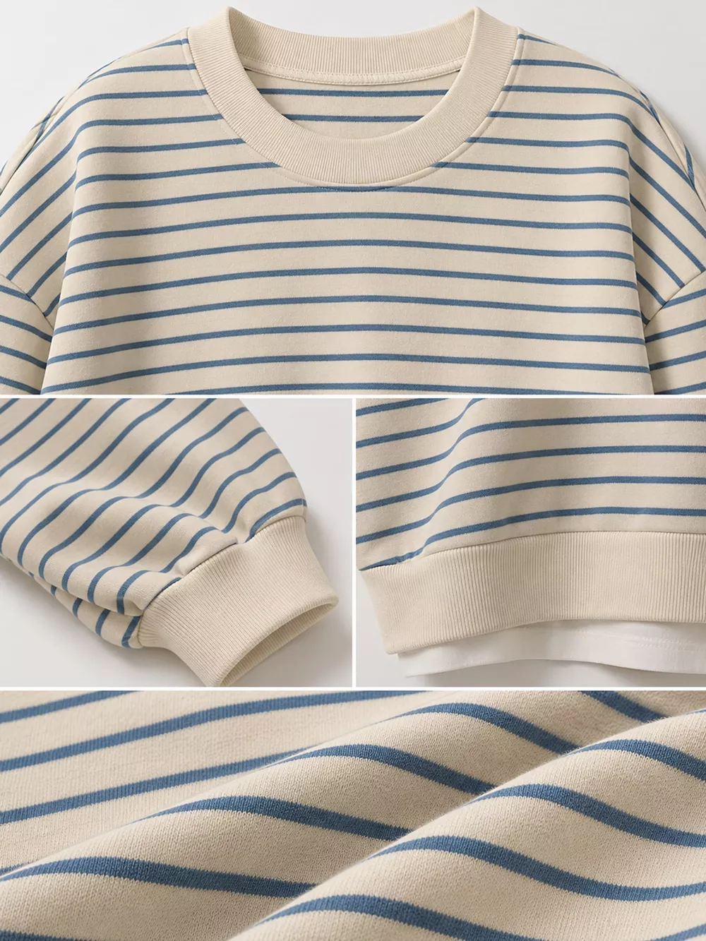 Striped Long-Sleeve Crewneck T-Shirt, image 11