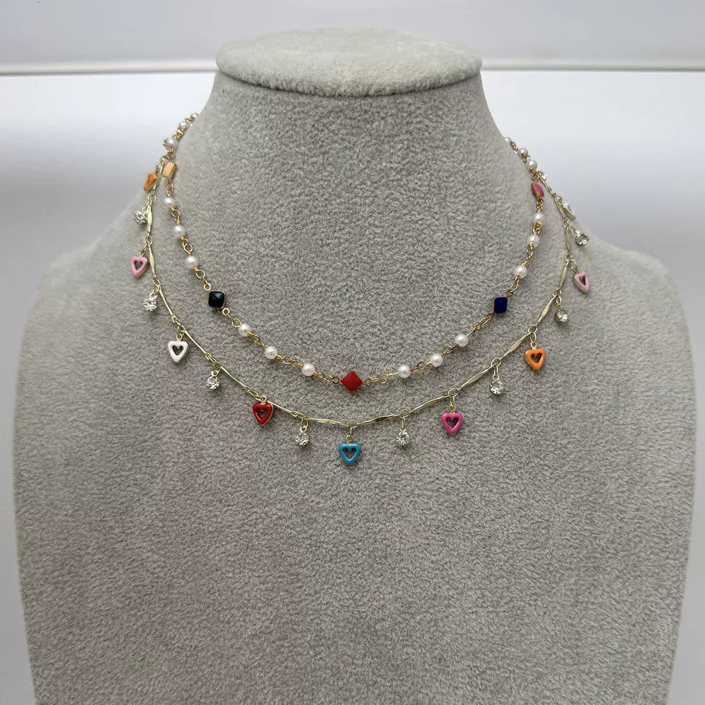 2 Piece Heart Charm Necklace, image 7