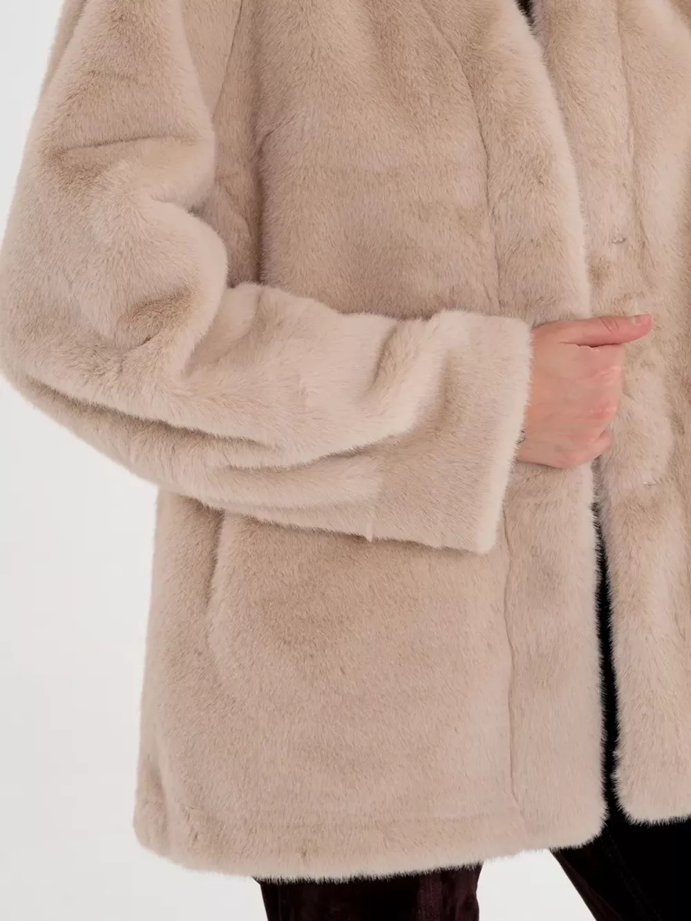 Faux Fur Open-Front Outerwear, image 8