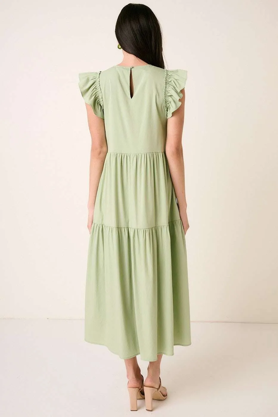 Ruffle Short Sleeve Tiered Maxi Dress, image 3