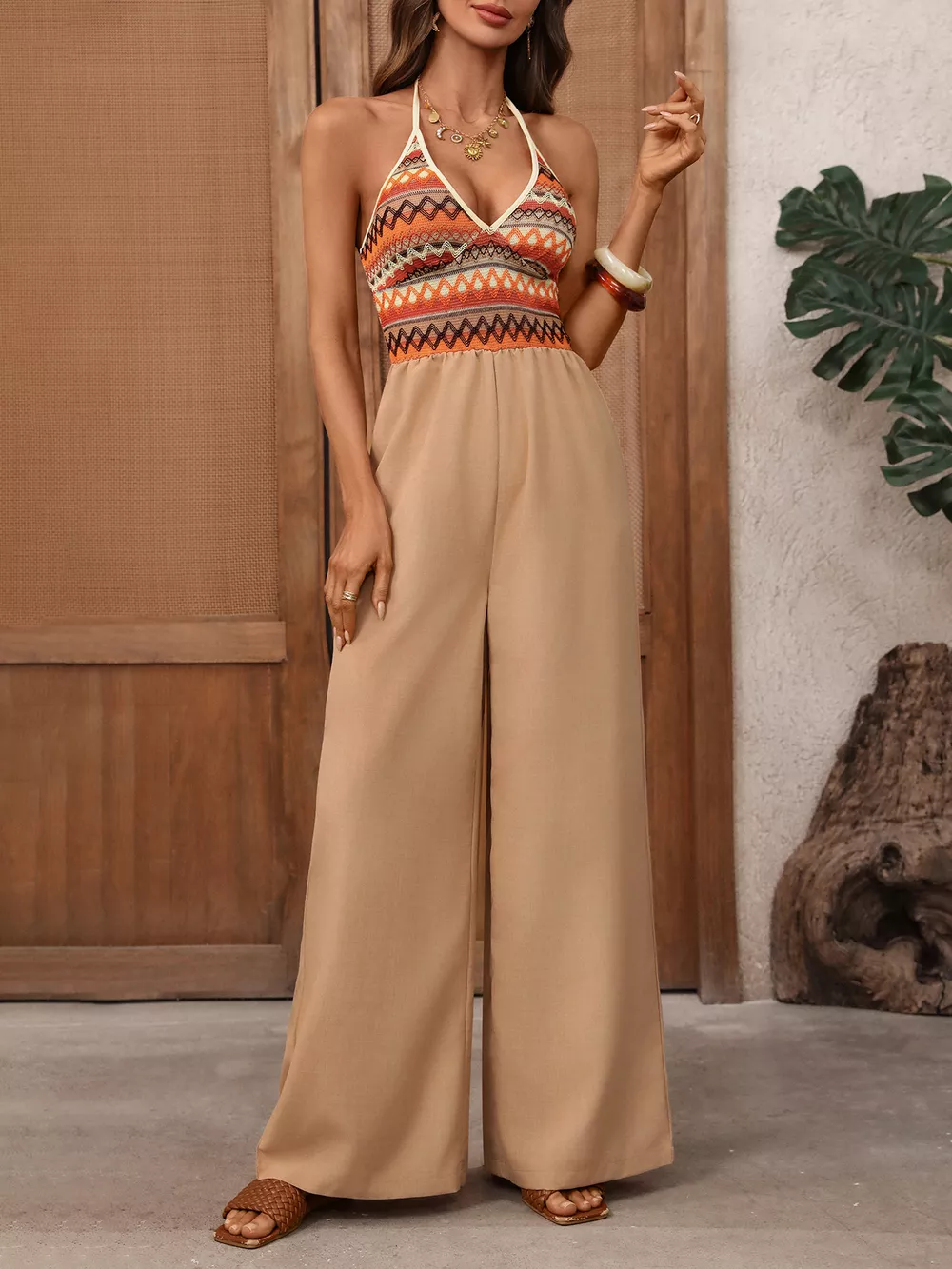 Halter Neck Wide Leg Jumpsuit, image 10