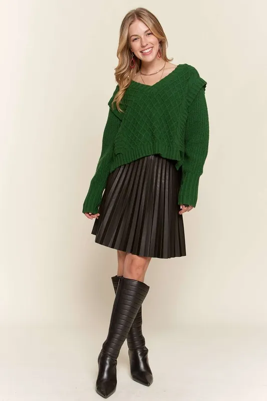 Ruffle Detail ble Sweater, image 7