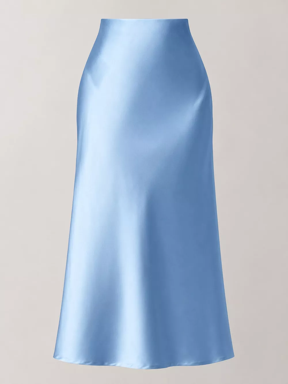 High-Waisted Satin Midi Skirt, image 23