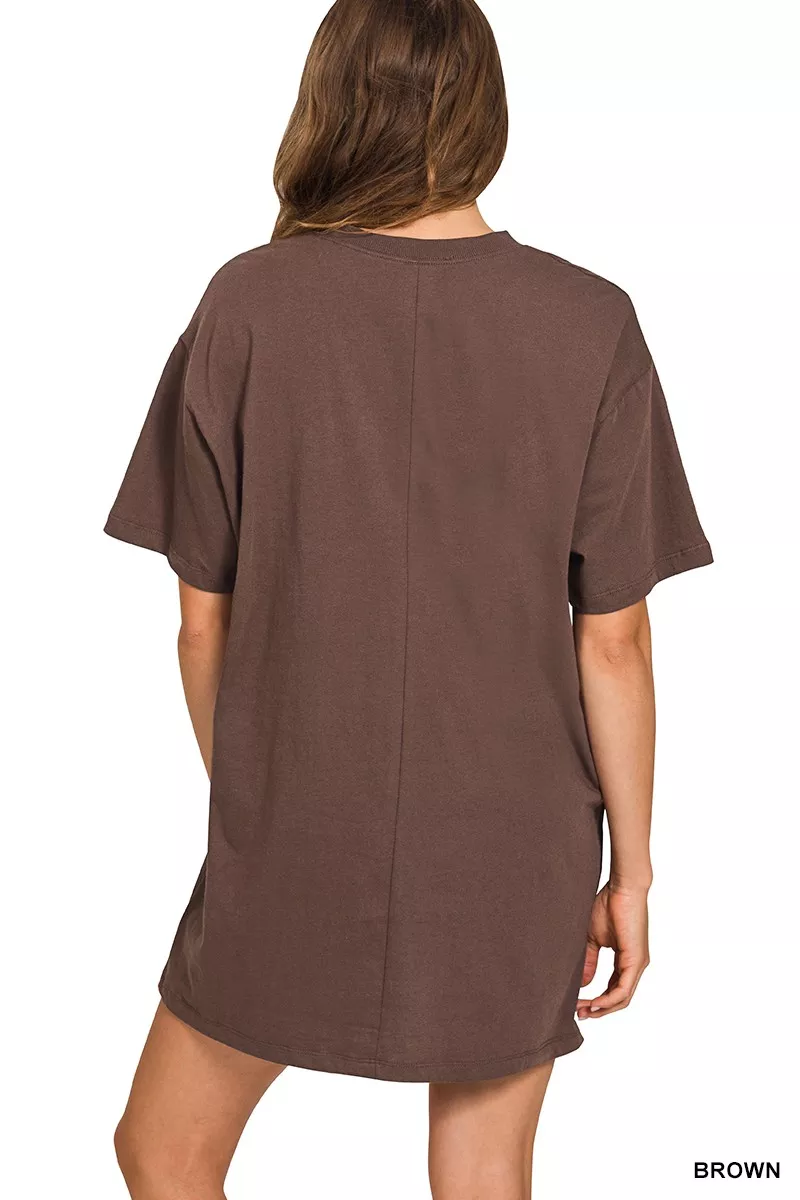 Short Sleeve Mini Tee Dress, image 2