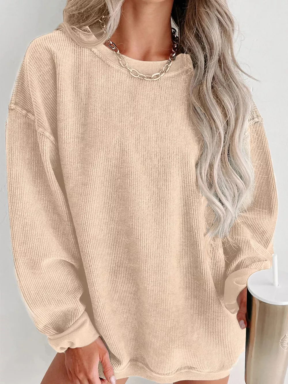 Casual Crew Neck  Dropped Shoulder Sweatshirt, image 27