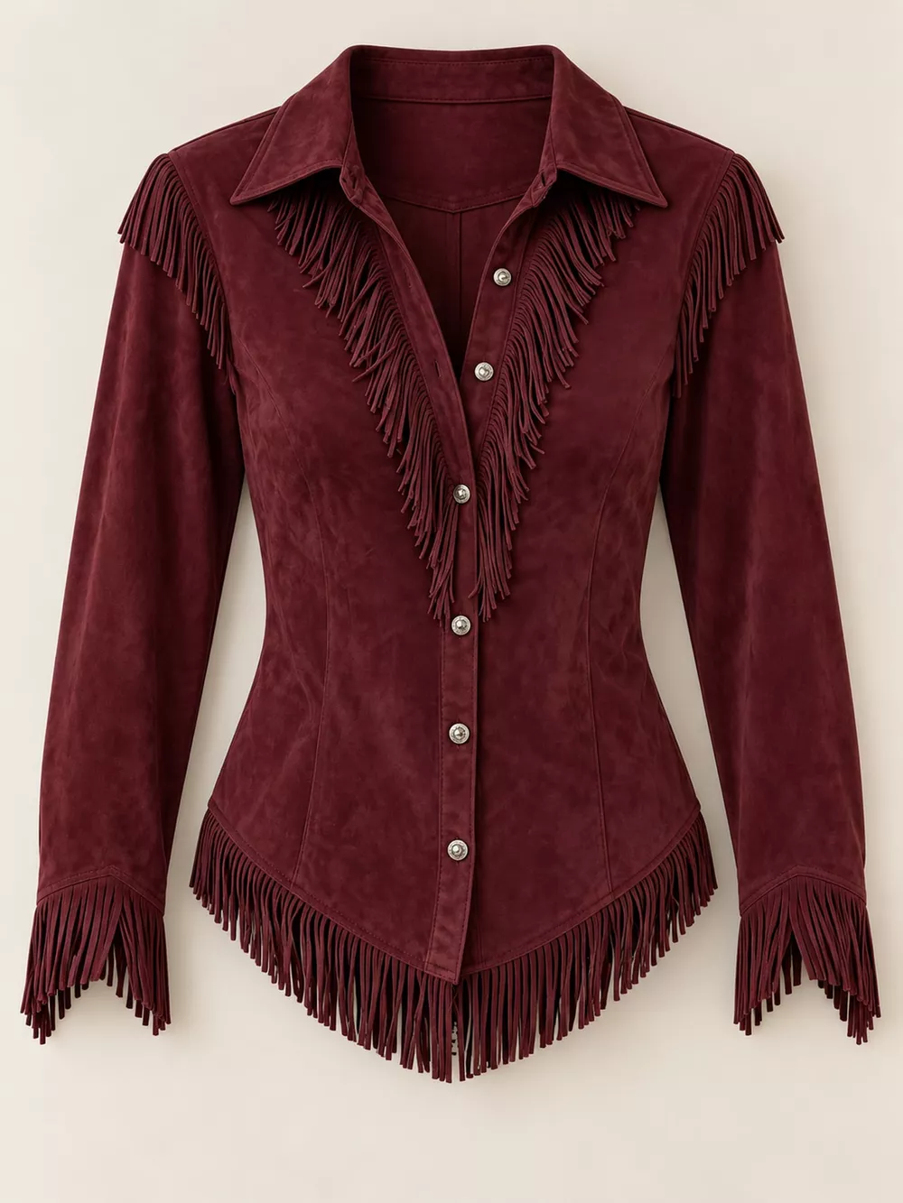 Full Size Fringed Button Up Shirt Plus Size, image 36