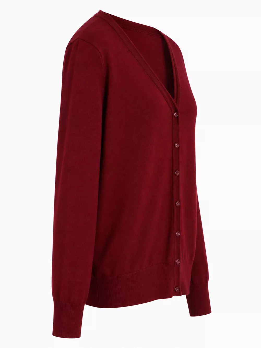 Classic V-Neck Button-Down Knit Cardigan, image 77