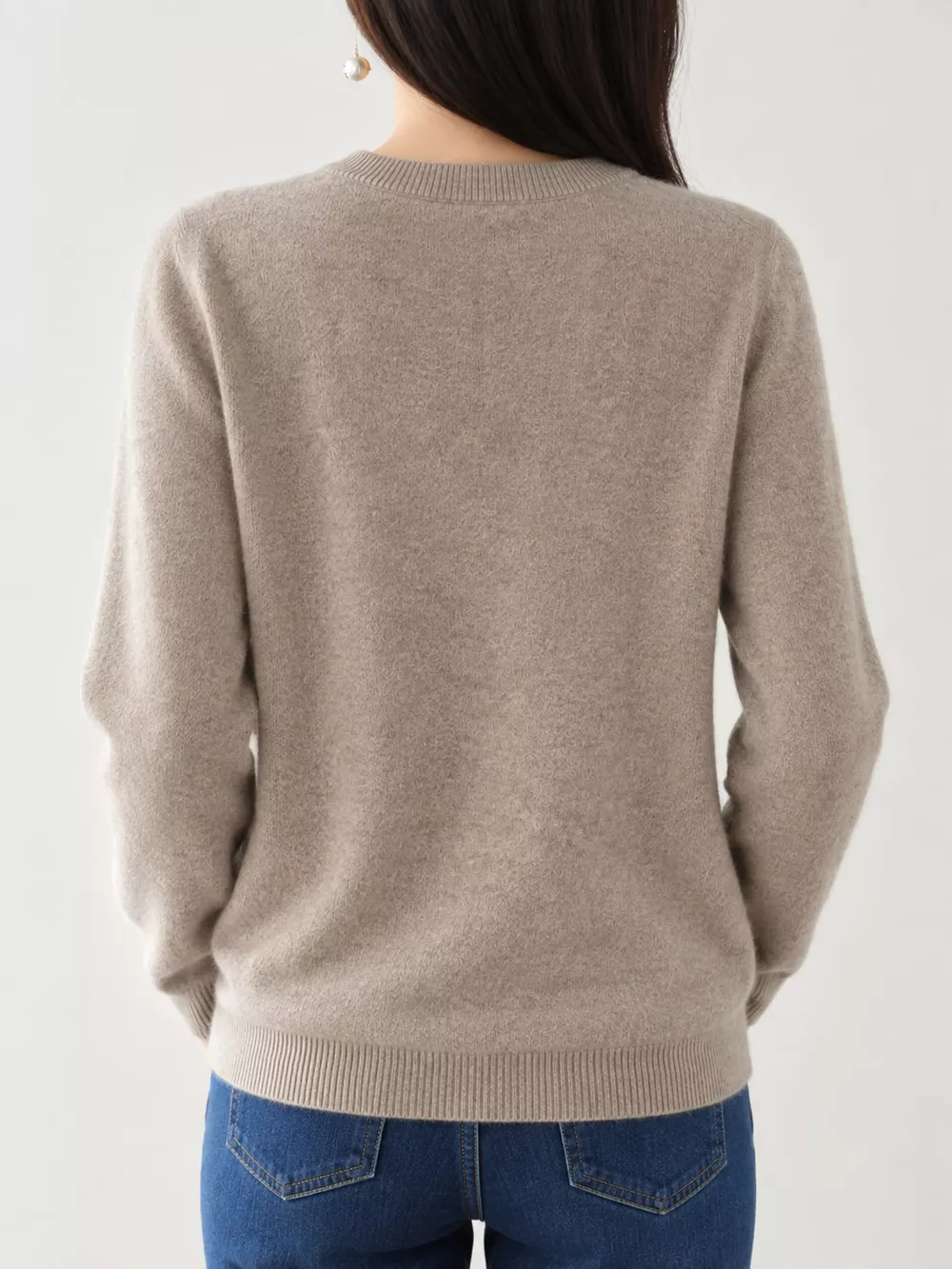 Classic Crew Neck Knit Cardigan, image 29