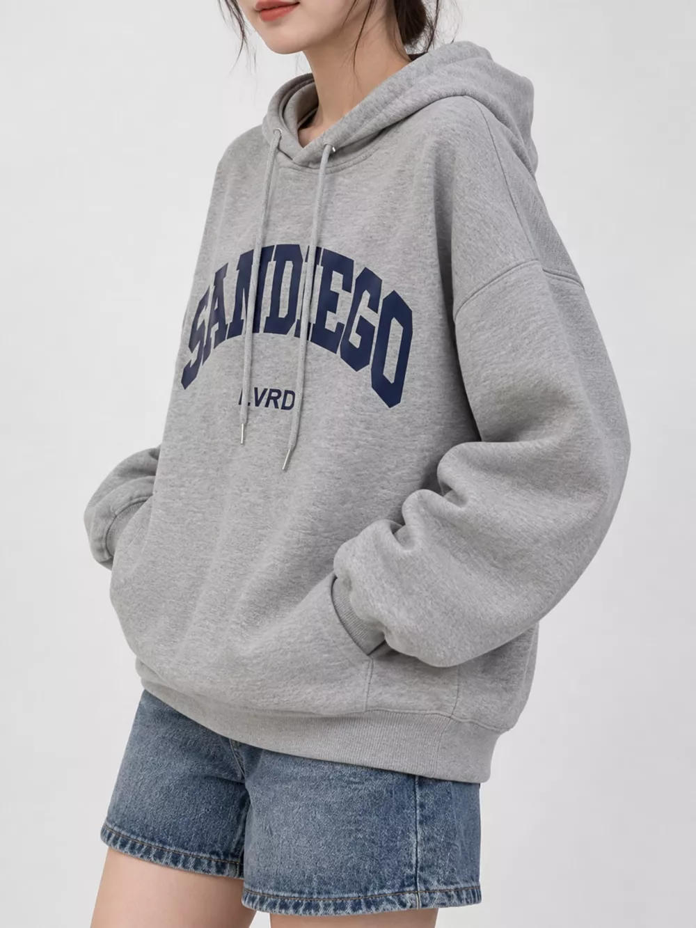 Letter Graphic Long Sleeve Hoodie, image 17