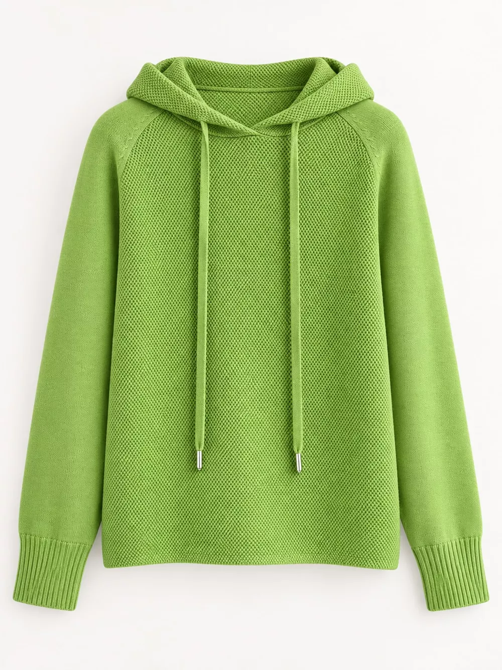 Drawstring Long Sleeve Hooded Knit Sweater, image 28