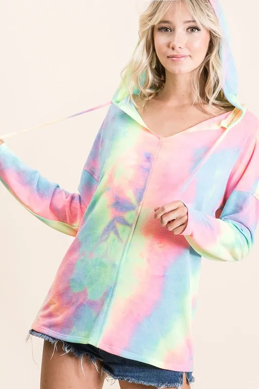 Tie Dye Terry Long Sleeve Hoodie, image 5