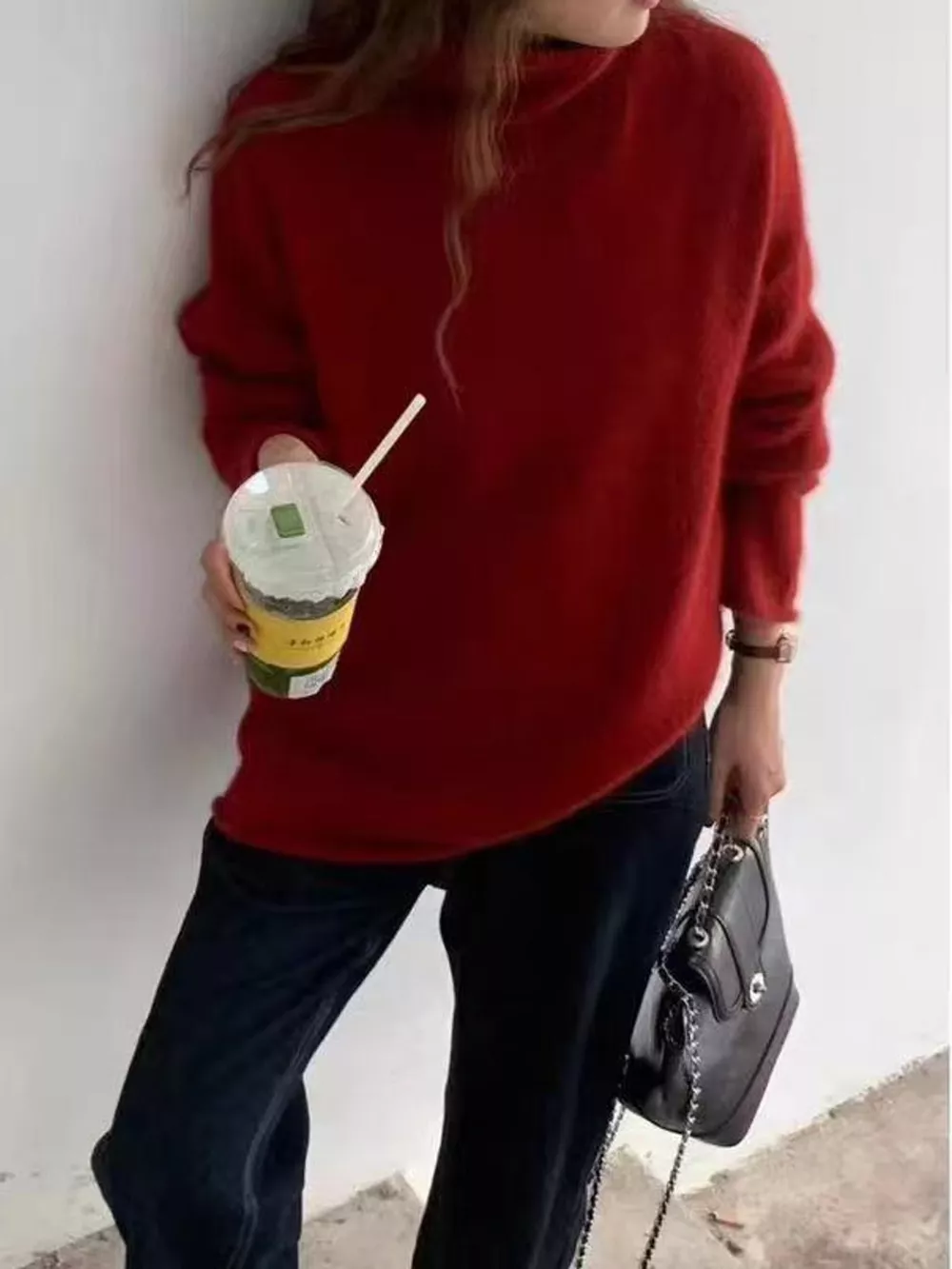 Turtleneck Dropped Shoulder Sweater, image 6